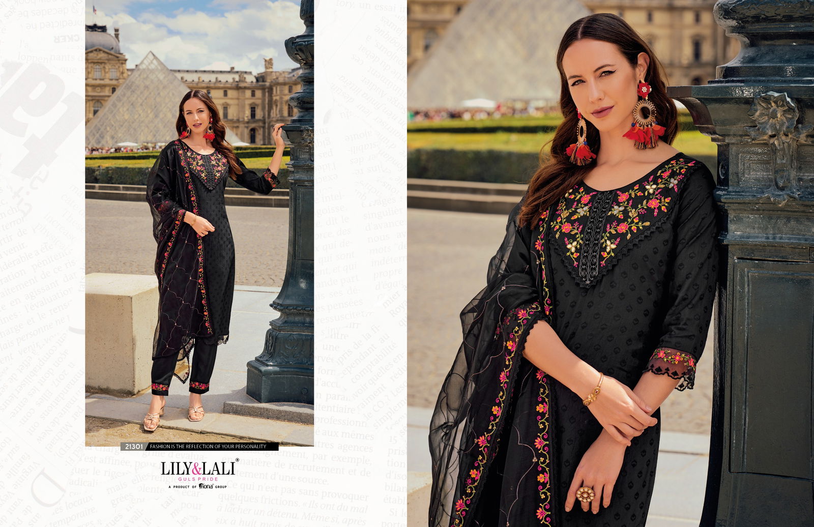 Mrunal By Lily And Lali Jacquard Silk Embroidery Kurti With Bottom Dupatta Wholesalers In Delhi